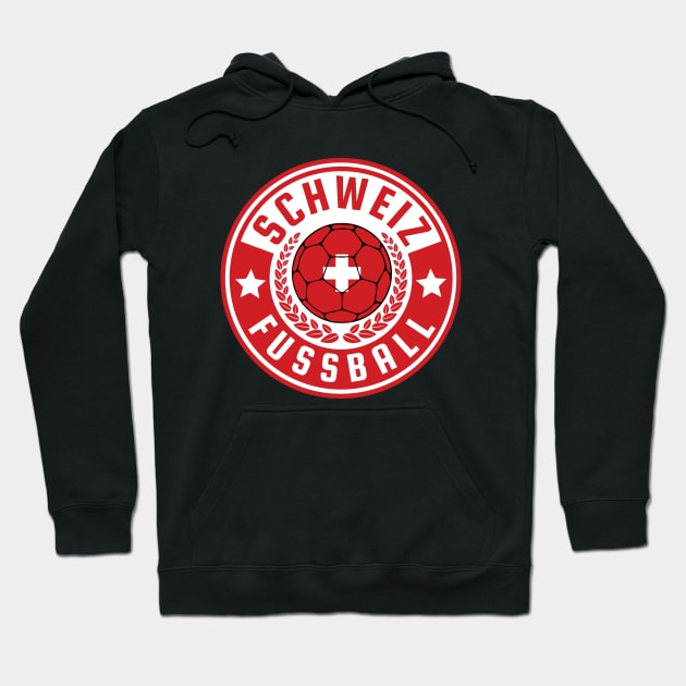 Schweiz Fussball Hoodie by footballomatic